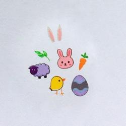 Easter 2 (CjSH-07), stampingplade, Clear Jelly Stamper